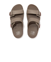 FitFlop Gogh Moc Leather Timberwolf Brown Mens Slides