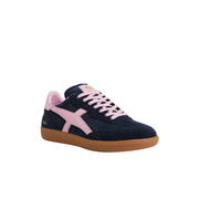 womens comfortable suede sneakers navy