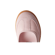 Womens Pink White Leather Mary Jane  Velcro Fastening Sneaker