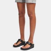 FitFlop Halo Bead Cirlcle Leather Toe Post Black