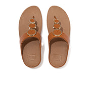 FitFlop Halo Leather Toe Post Sandals Brown