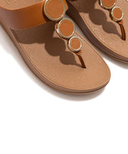 FitFlop Halo Leather Toe Post Sandals Brown