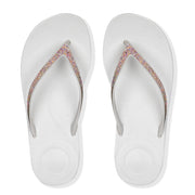 FitFlop iQushion Sparkle Thongs White