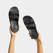 FitFlop iQushion Two Bar Buckle Slides All Black