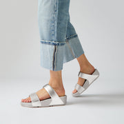 Fitflop Lulu Crystal Embellished Slides Silver