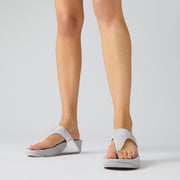 Fitflop Lulu Crystal Embelished Toe Post Silver