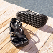 Summer sandals black adjustable comfortable