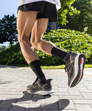 mens running shoes rocker sole technology 