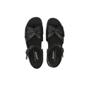 womens black leather walking sandals