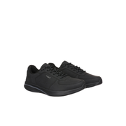 Comfortable black womens walking sneakers