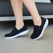 comfortable supportive womens slip on black shoes