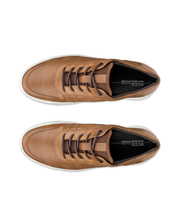 Mens brown leather sneakers comfortable stylish