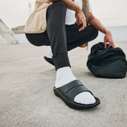 OOFOS OOahh Black Slides