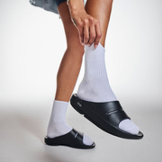 OOFOS OOahh Black Slides