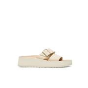 Papillio Almina Exquisite Smooth Leather Ecru Platform Wedge Sandals