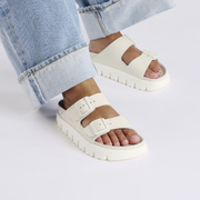 Papillio Arizona Chunky Exquisite Leather Eggshell Sandals