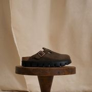 Papillio Boston Chunky Suede Leather Mocca Clogs