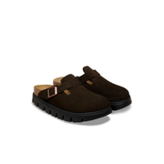 Papillio Boston Chunky Suede Leather Mocca Clogs
