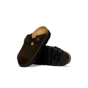 Papillio Boston Chunky Suede Leather Mocca Clogs