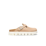 Papillio Boston Chunky Suede Leather Warm Sand Clogs