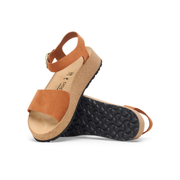 Papillio Glenda Nubuck Leather Pecan Sandals