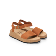 Papillio Glenda Nubuck Leather Pecan Sandals