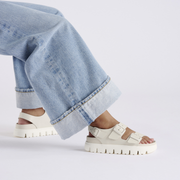 Papillio Milano Chunky Exquisite Leather Eggshell Sandals