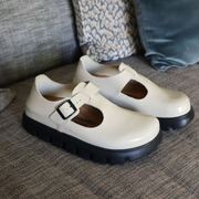 womens leather platform shoes