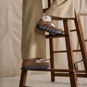 Papillio Paris Chunky Suede Leather Dark Tea Shoes
