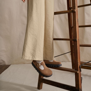 Papillio Paris Chunky Suede Leather Dark Tea Shoes