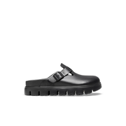 Papillio  Boston Exquisite Chunky Leather Black Clogs