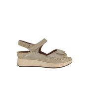 Piesanto 260412 Nubuck Velcro Adjustable Back Strap Sandal Sand
