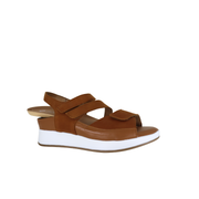 Piesanto 260423 Suede Leather Multi Adjustable Back Strap Sandal Walnut