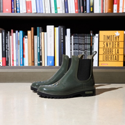 womens glossy gumboots khaki
