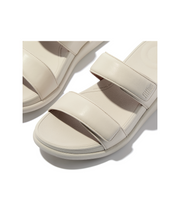 FitFlop F-Mode Go Adjustable Flatform Two Bar Slides Beige