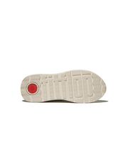 FitFlop F-Mode Leather Suede Metallic Flatform Sneaker Urban White Platino