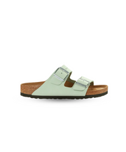 Birkenstock Arizona Nubuck Leather Matcha Soft Footbed Sandals