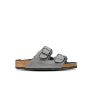 Birkenstock Arizona Oiled Leather Shearling Iron Sandals