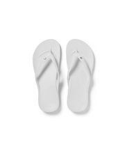 archies white arch support thongs crystal white