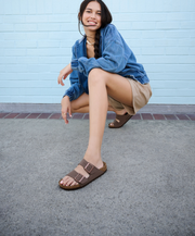 Birkenstock trendy mocca adjustable dual strap sandals 