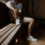 comfortable casual mens white sneakers