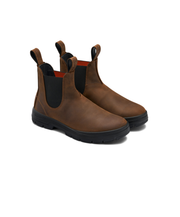 blundstone and filson brown boot 