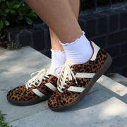 comfortable casual womens leopard print sneakers