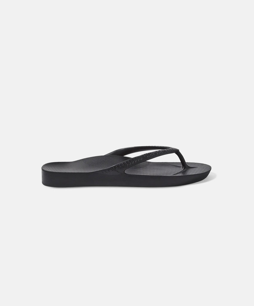 Archies Arch Support Black Thongs | Free Shipping – Bstore
