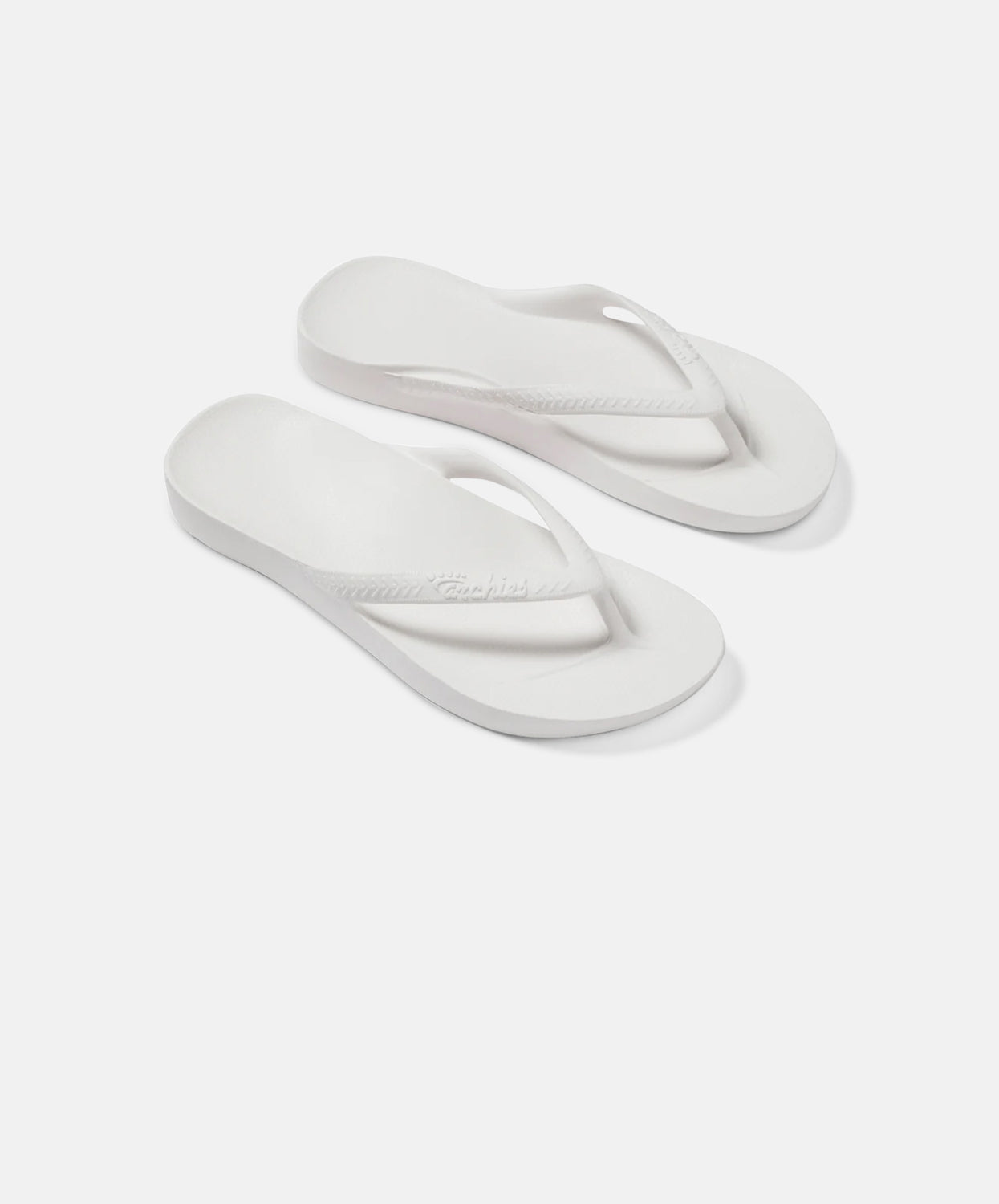 Archies Arch Support White Thongs