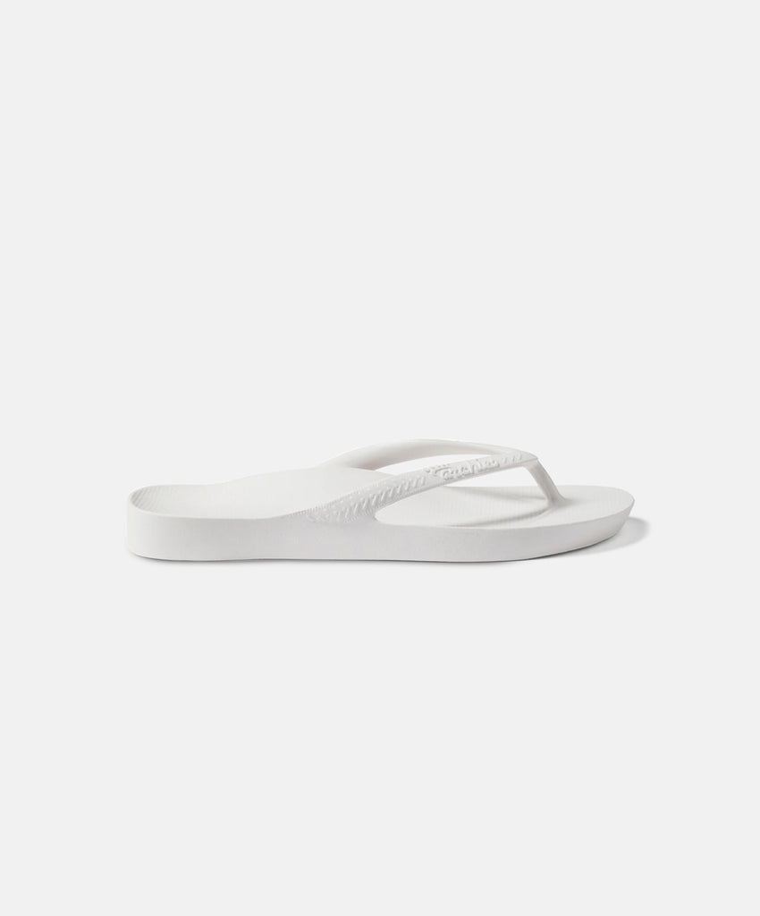 Archies Arch Support White Thongs | Free Shipping – Bstore