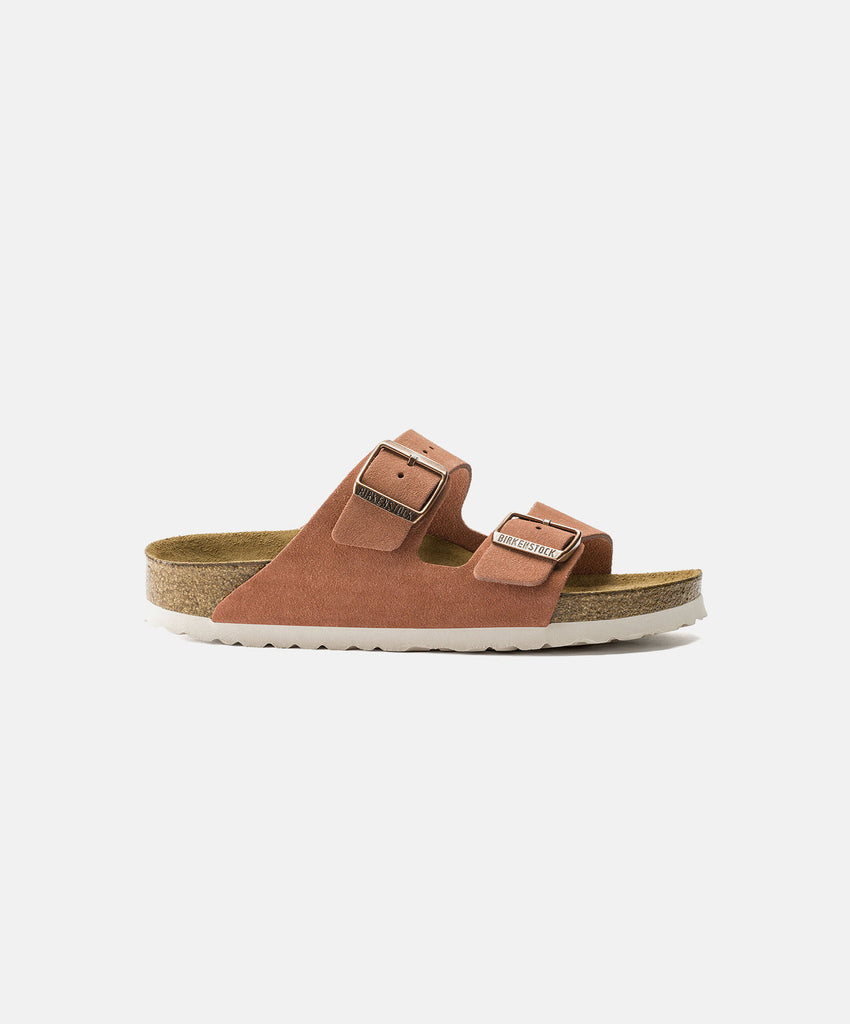 Birkenstock Arizona Suede Leather Earth Red Soft Footbed Sandals | Free ...