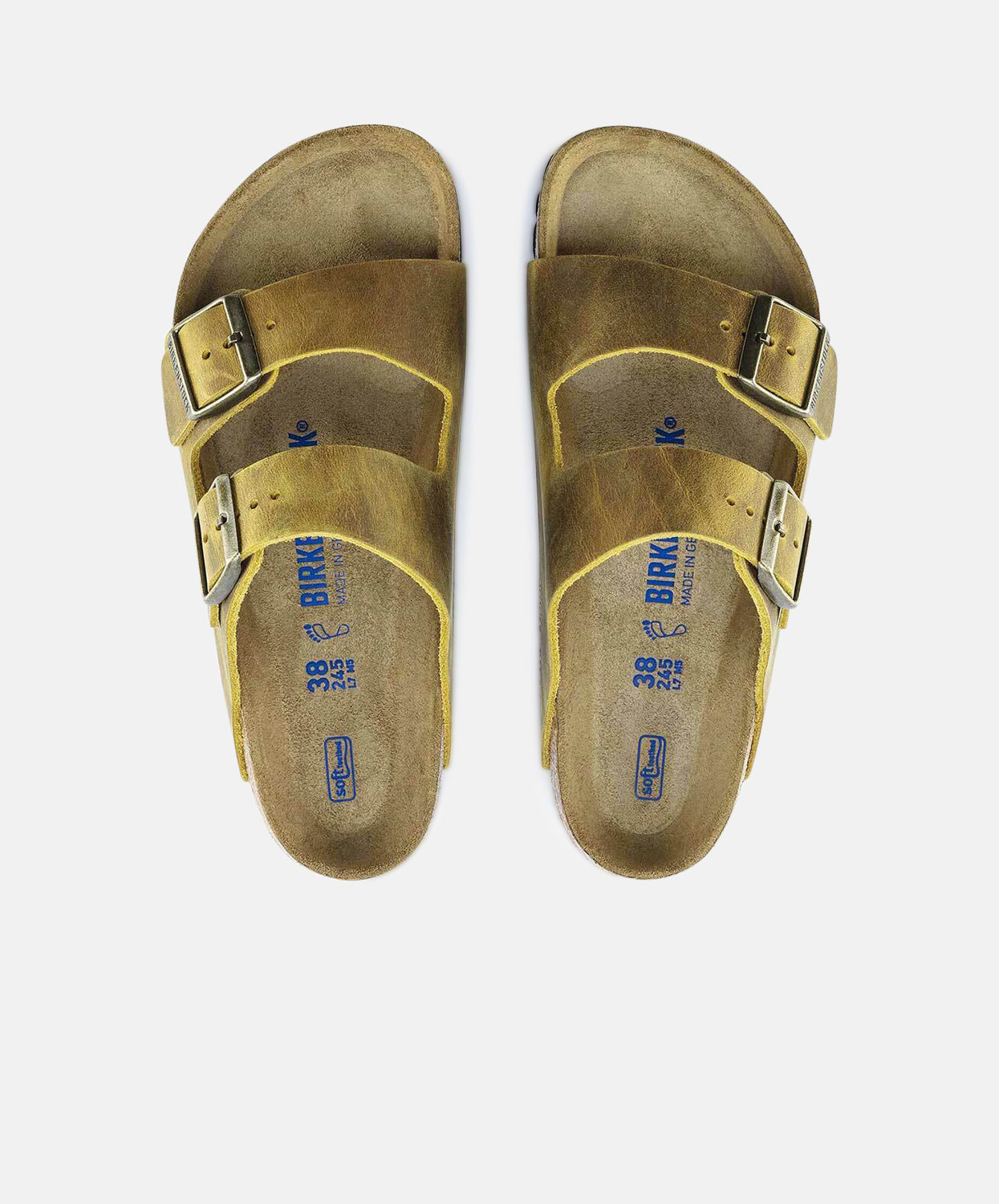 Leather Ochre Soft Footbed Sandals | Free Shipping – Bstore