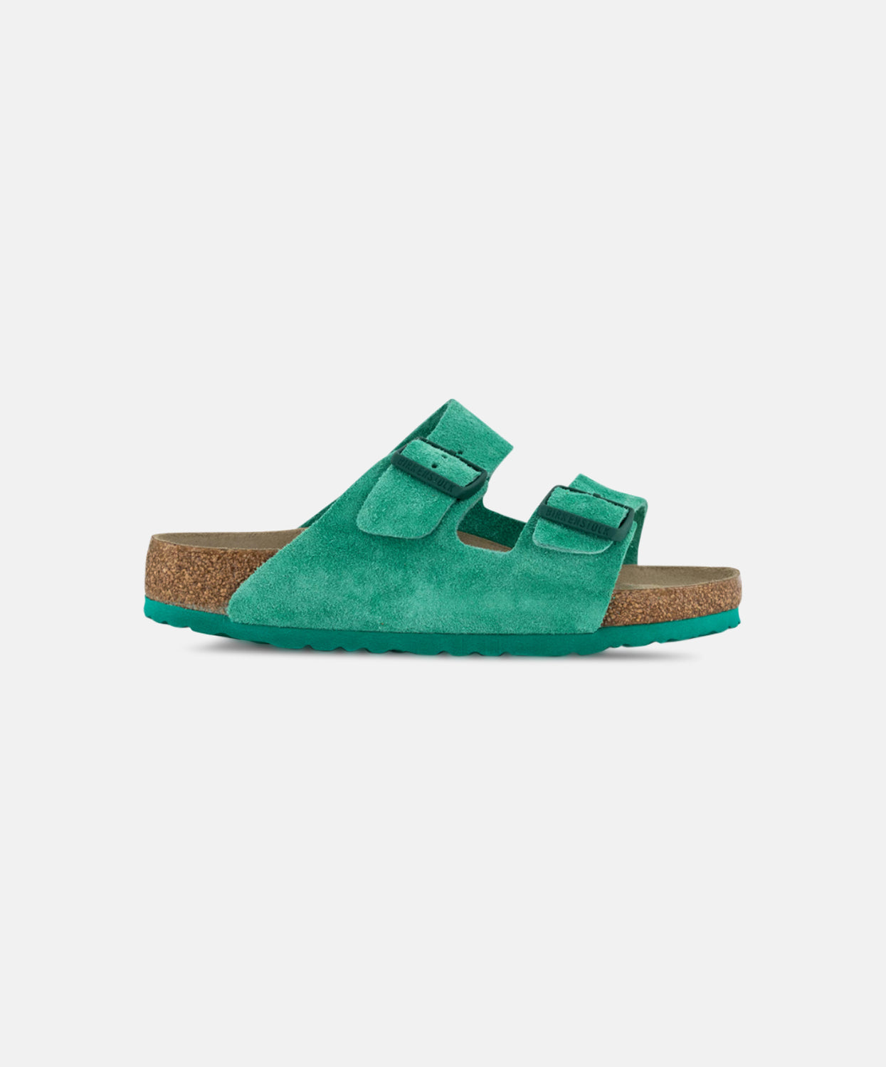 Birkenstock Suede Bold Green Soft Footbed | Free Shipping