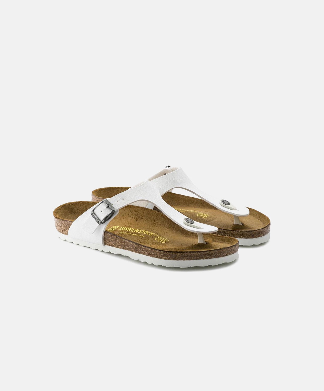 Birkenstock Gizeh Birko-Flor White Sandals Free Shipping –
